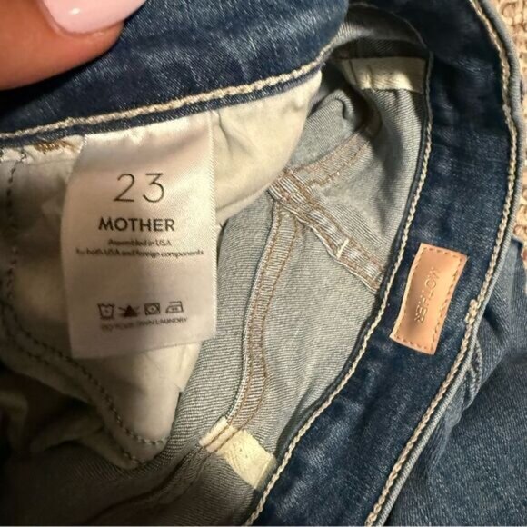 Mother Denim PETITES The Lil Hustler Ankle Fray in Healing Jar- Size 23 - Picture 6 of 9